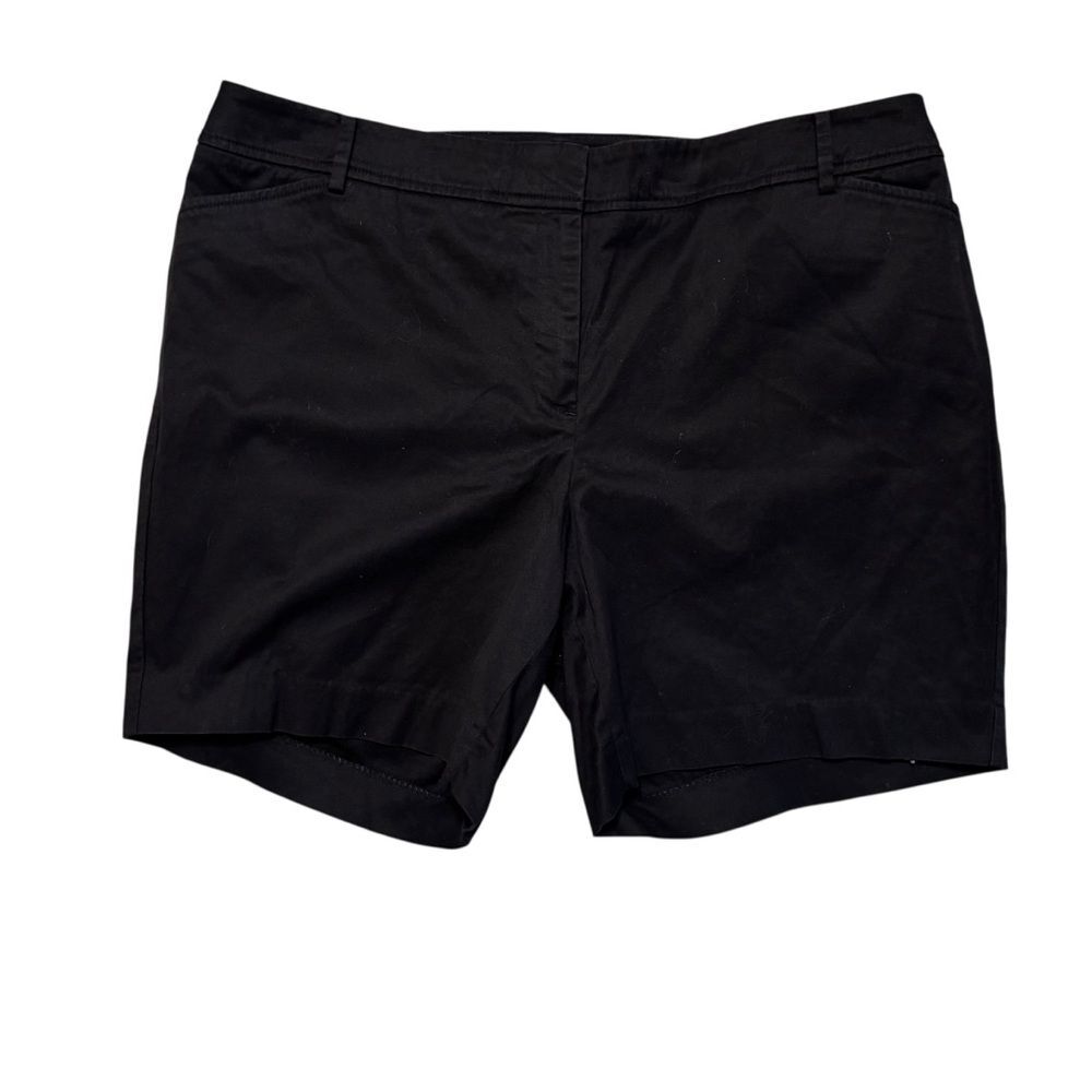 Talbots Women's Black Perfect Shorts Elastic Sides Plus Size Petite Size 20WP